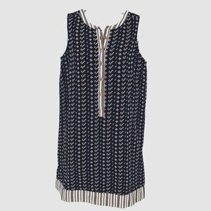 Ann Taylor Loft Lounge Shift Dress Size S Sleeveless Knee Length Stripe